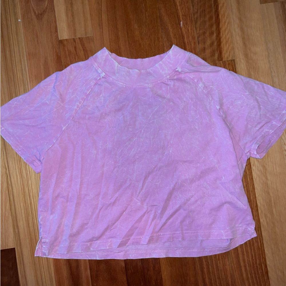 Pink Cropped Tee